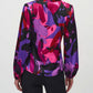 Joseph Ribkoff - Satin Abstract Print Trapeze Top