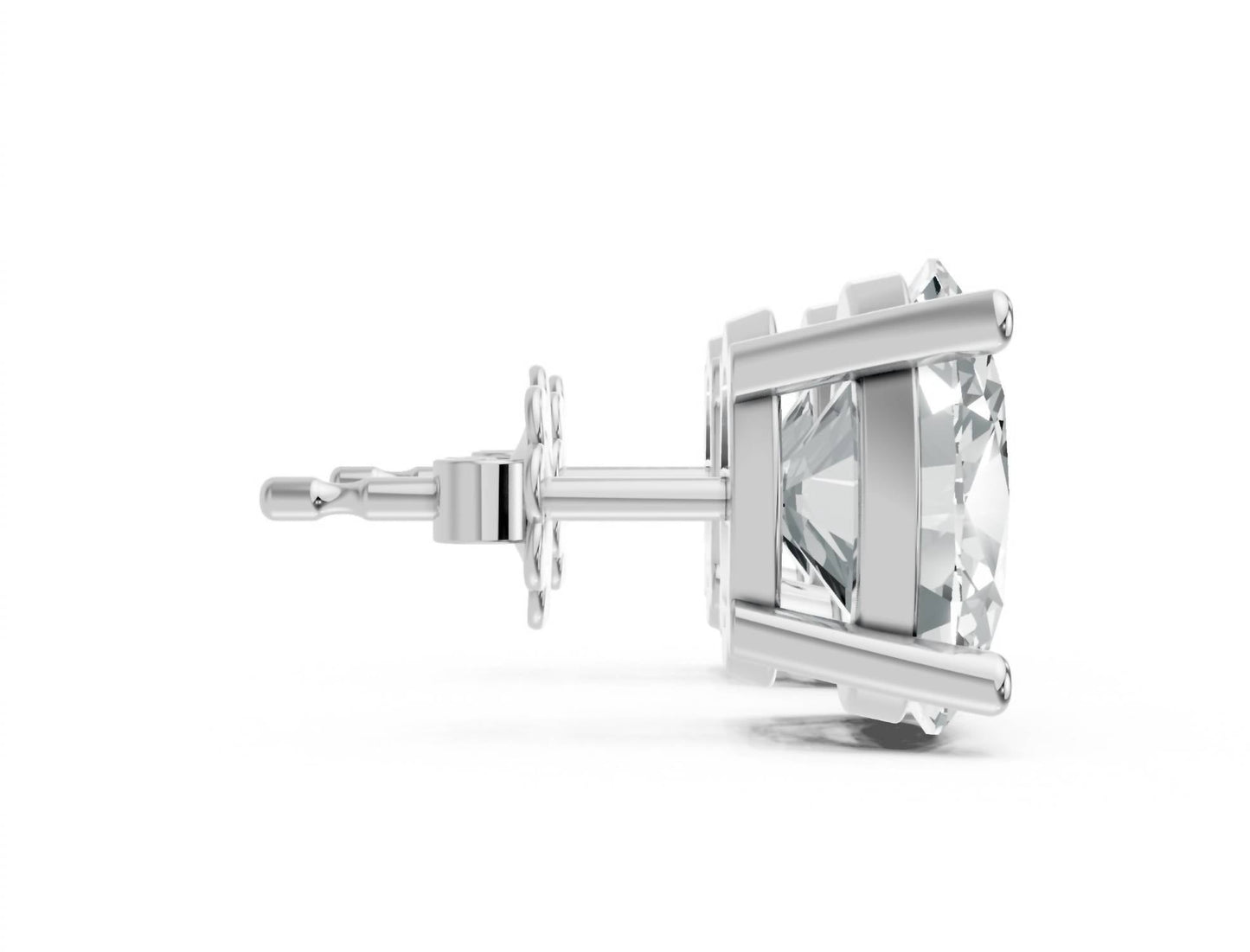 Aamiaa - Women's Oval Shape 4 Prong Push Back Studs