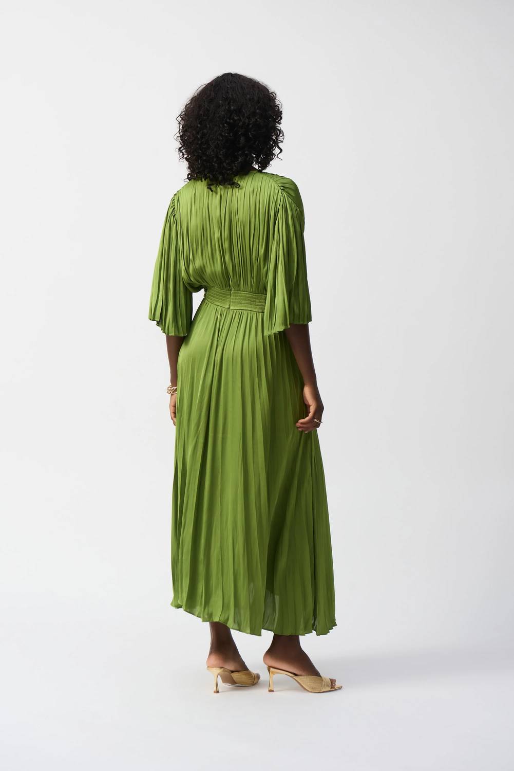 Joseph Ribkoff - Pleated Satin Midi Dress
