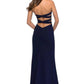 La Femme - Long Strapless Jersey Dress