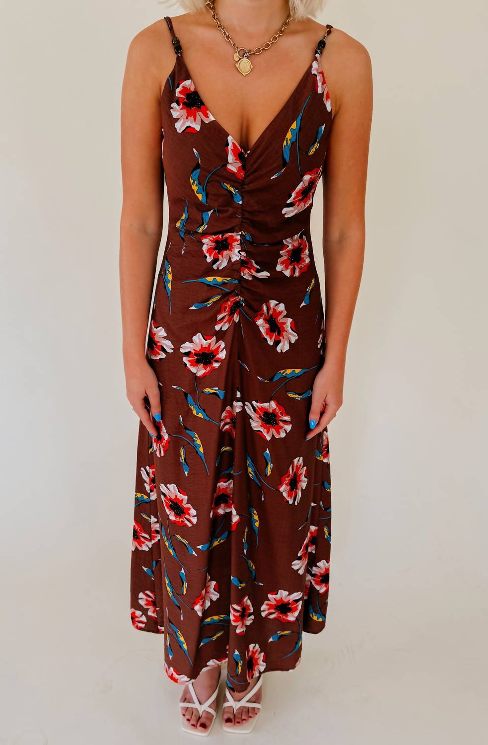Steve Madden - Paula Woven Floral Maxi Dress