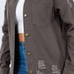 American Bazi - Distressed Button Up Long Sleeve Denim Jacket
