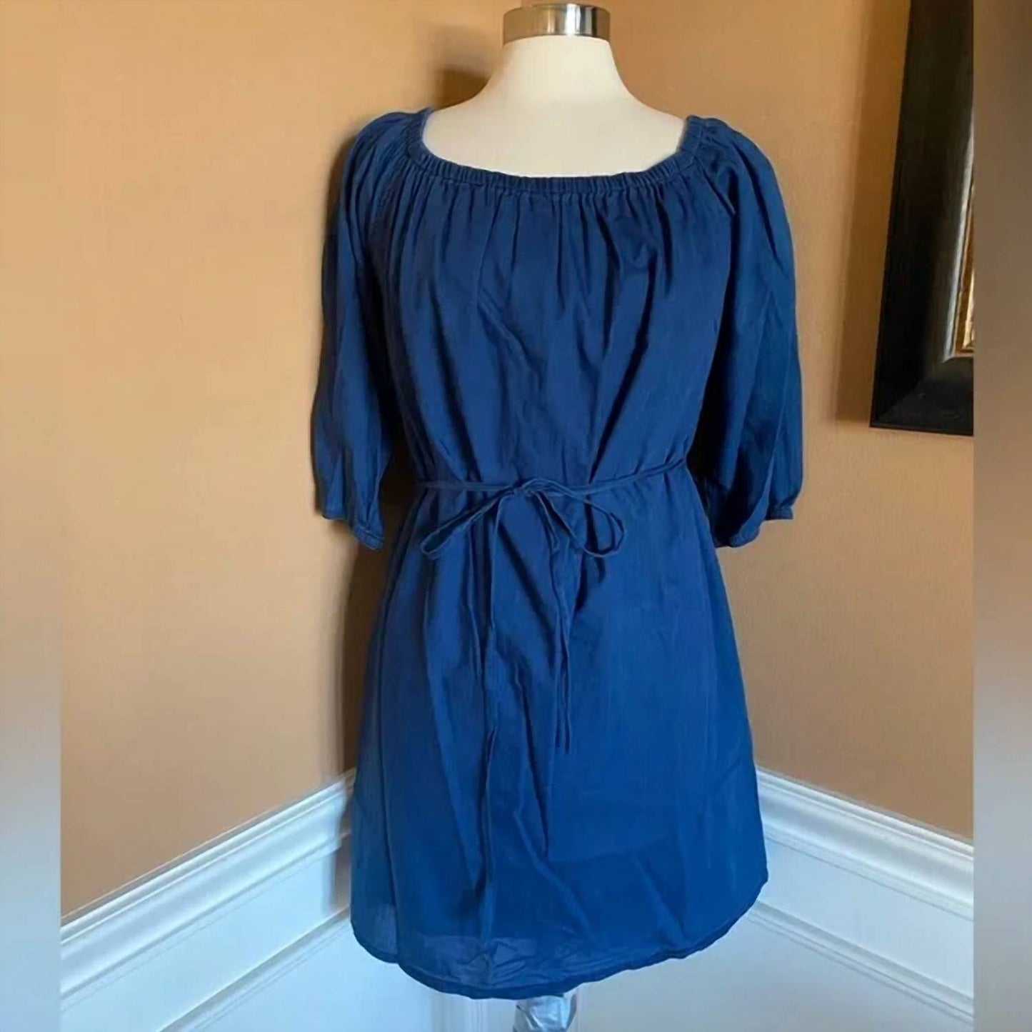 Madewell - Indigo Off Shoulder Mini Dress