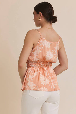 Gilli - Apricot Floral Tank Top