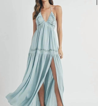 Mable - Flora Halter Maxi Dress