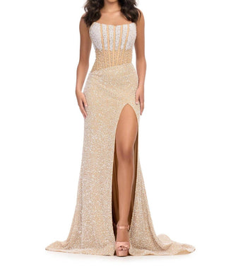 Ashleylauren - Fully Beaded Strapless Gown