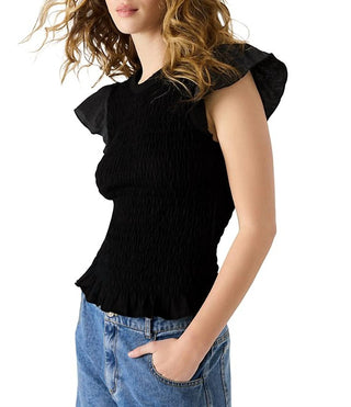 Steve Madden - Cecilie Short Sleeve Smocked Top