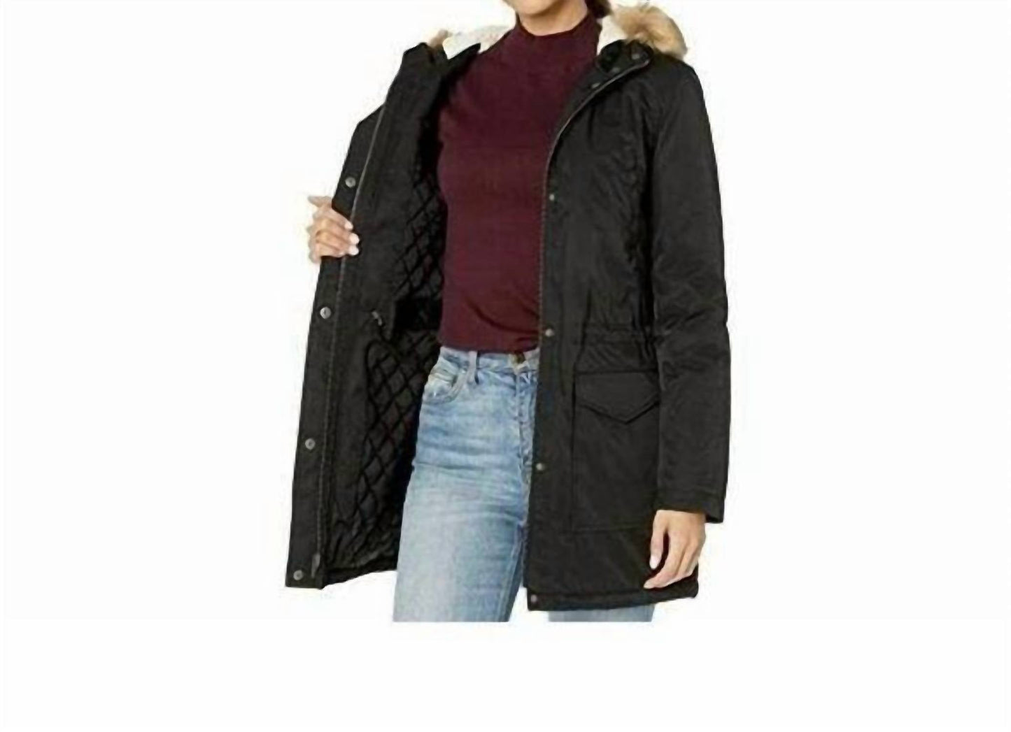 Levi'S - Faux Fur Trimmed Hooded Sherpa Parka Jacket