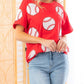Abln Boutique - Home Run Hitter Sequin Baseball Tee