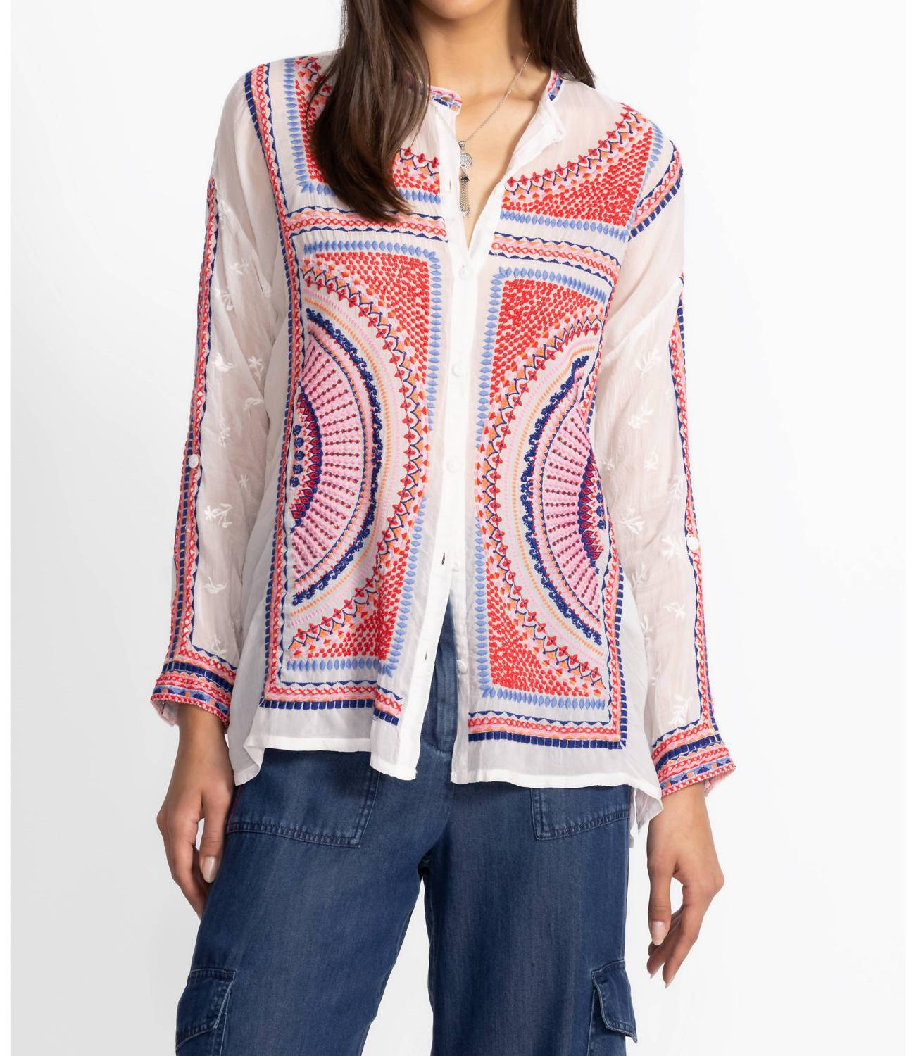 Johnny Was - Audrey Mandarin Collar Shirt