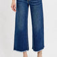 Trendsi - Risen Raw Hem Wide Leg Attached Buckle Jeans