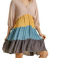 Umgee - Balloon Sleeve Tiered Dress