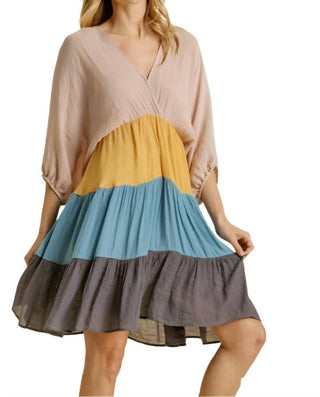 Umgee - Balloon Sleeve Tiered Dress