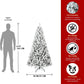 4FT Flocked Christmas Tree with 233 Tips