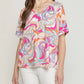 Entro - Abstract V-neck Top