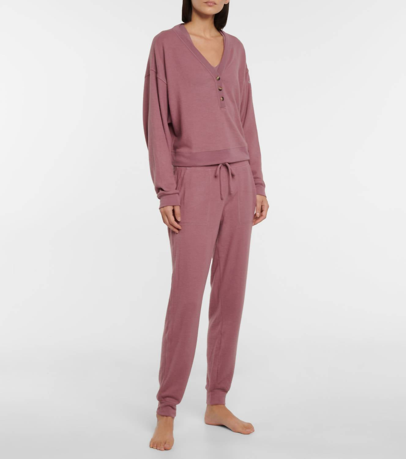 Alo Yoga - ALOLUX SOHO CROPPED HENLEY