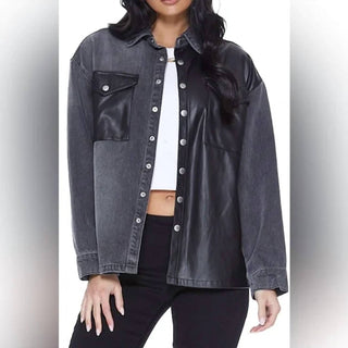 Blue Revival - Women's Denim Leather Jacket