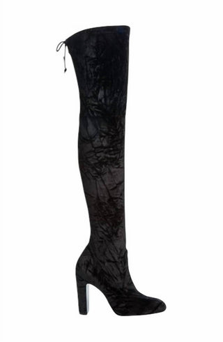 Stuart Weitzman - Women's Vidaland Stretch Crushed Velvet Boots