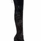 Stuart Weitzman - Womne's Vidaland Stretch Crushed Velvet Otk Boots