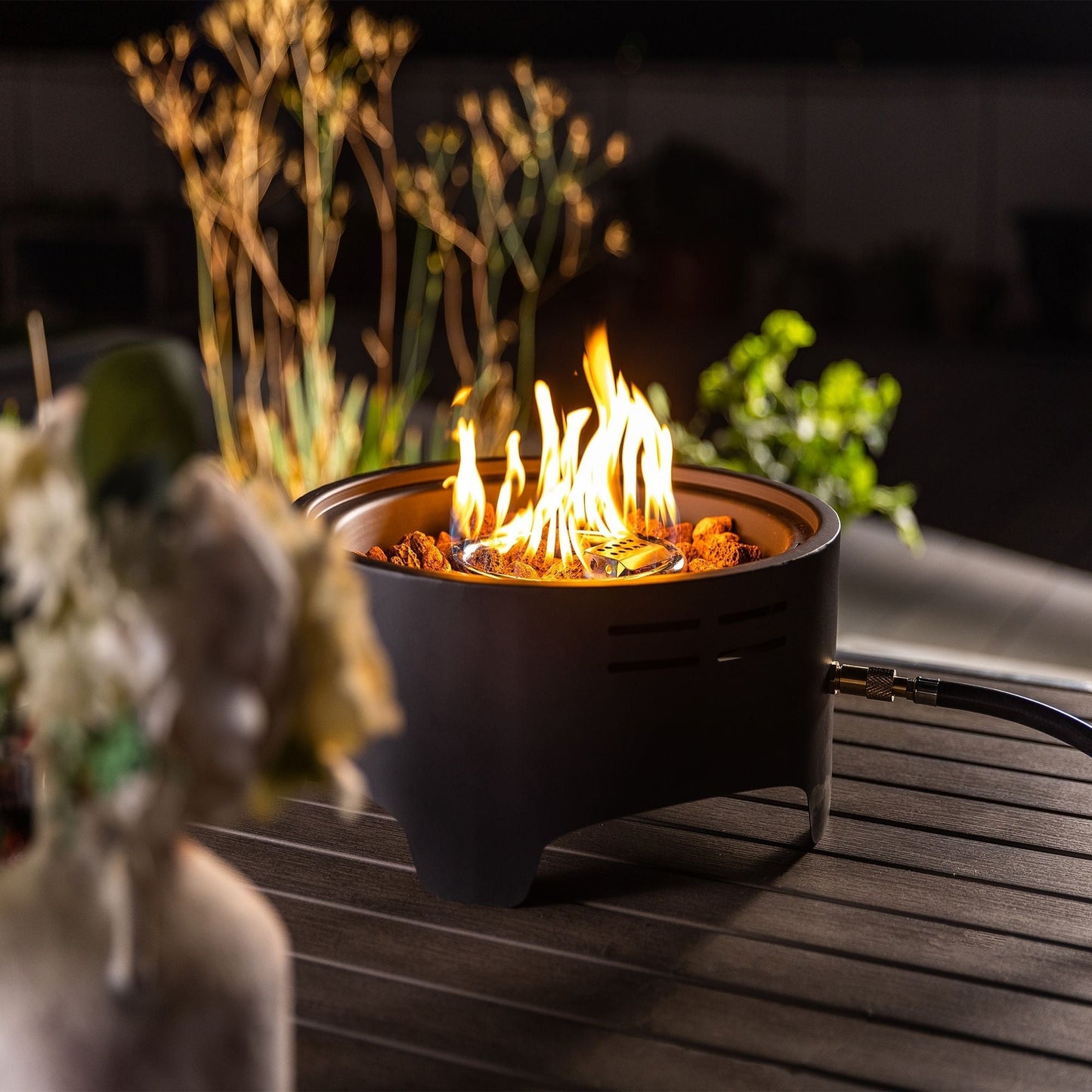 15" Propane Tabletop Gas Fire Pit For Outdoor Spaces