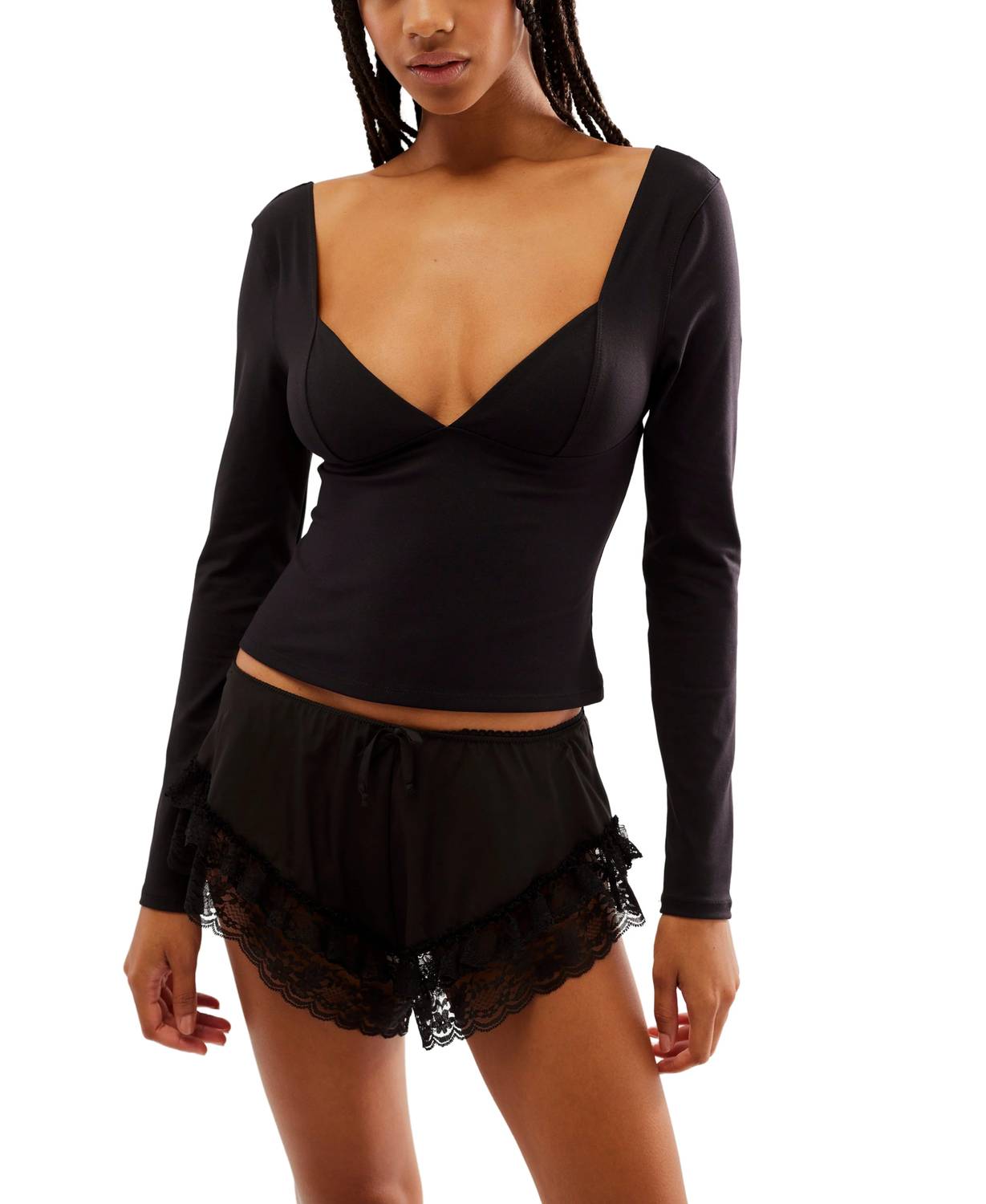 Free People - Duo Corset Long Sleeve Top