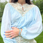 Greek Archaic Kori - Mao Collar Long Sleeve Shirt