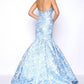 Mac Duggal - Beaded Floral Brocade Prom Dress