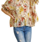 Umgee - Floral Ruffle Tiered Top