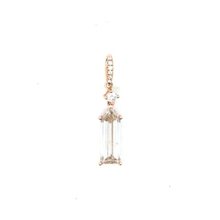 Aamiaa - 1.31 Carat Natural Diamond Emerald Cut Drop Pendant
