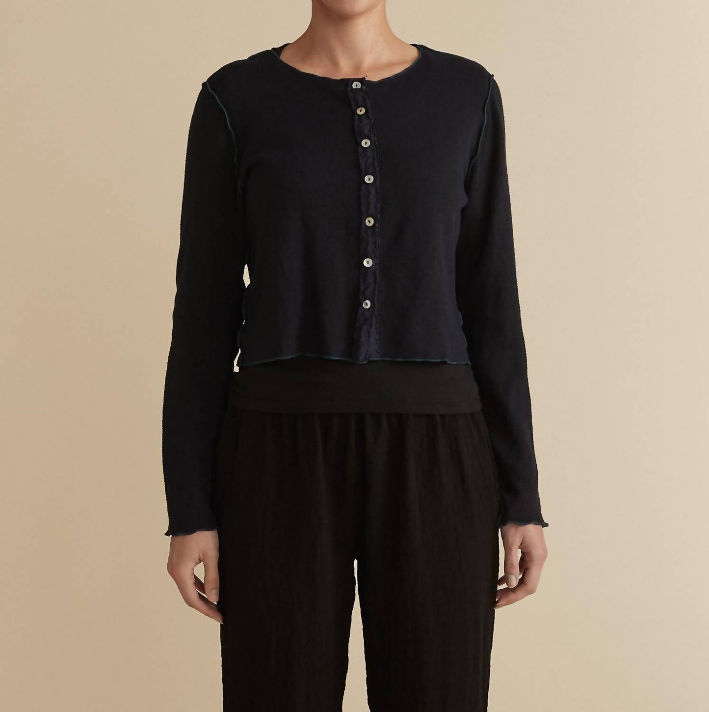 Cut Loose - Button Down Crop Cardigan - Plus