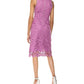 Sam Edelman - Sleeveless Peacock Lace Fitted Midi Dress