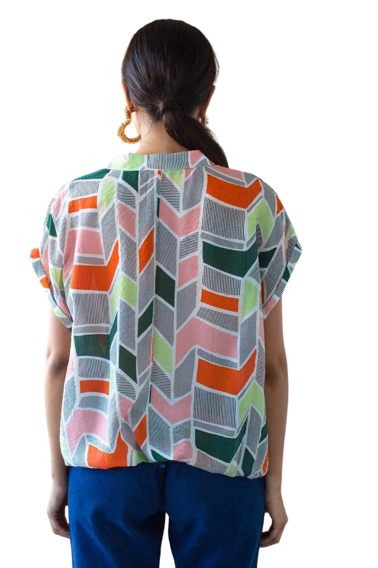 Eva Franco - Nico Drawstring Roll Sleeve Top