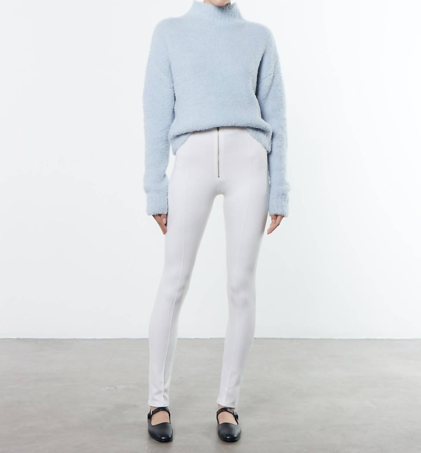 Enza Costa - CROPPED MOCKNECK SWEATER