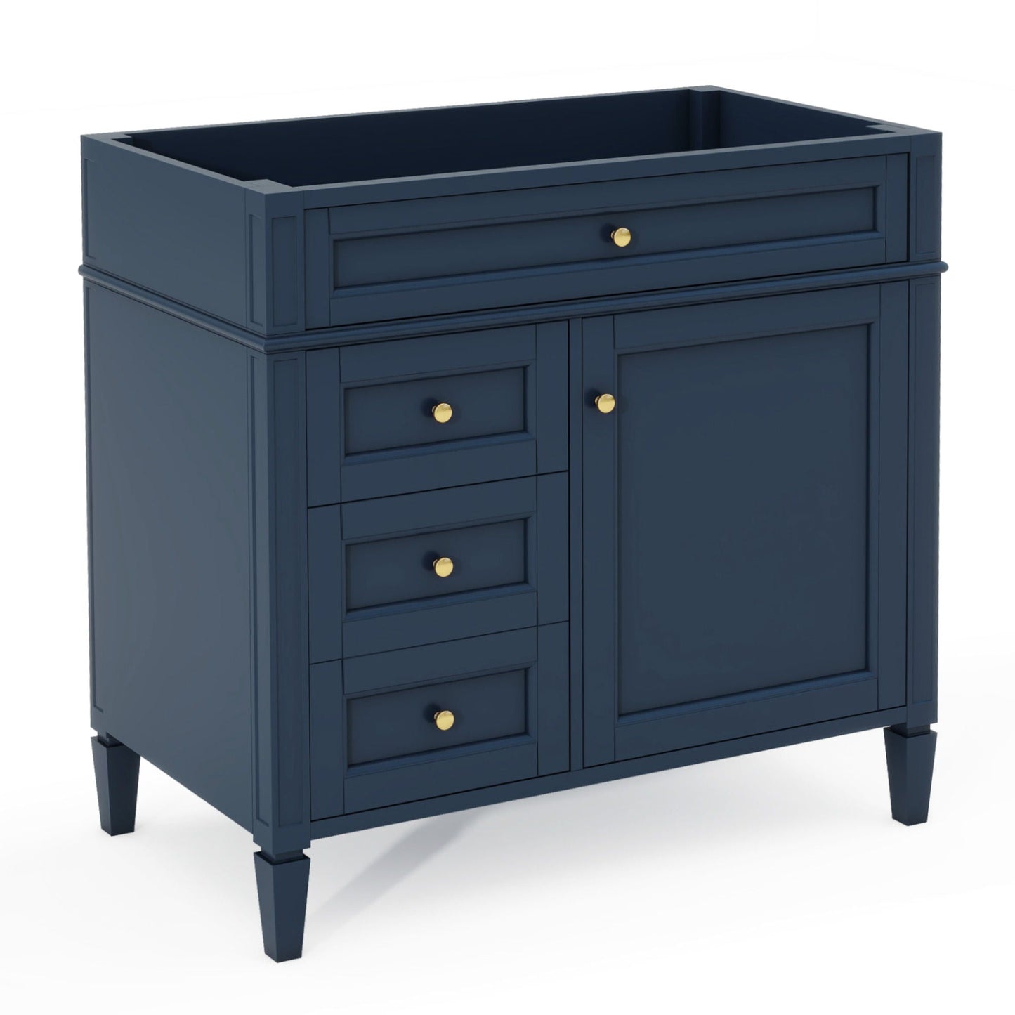 Bathroom Vanity With 2 Drawers and Tip-Out Drawer Storage Cabinet