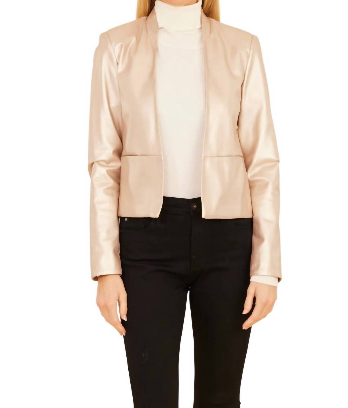 Dolce Cabo - Open Front Pleather Jacket
