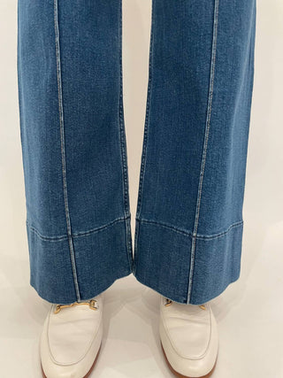 Pistola - Women's Penny Pintuck High Rise Wide Leg Jeans