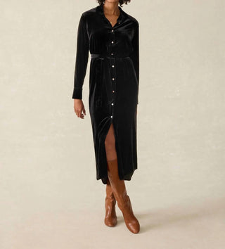 Faherty - Stretch Silk Velvet Riley Midi Dress