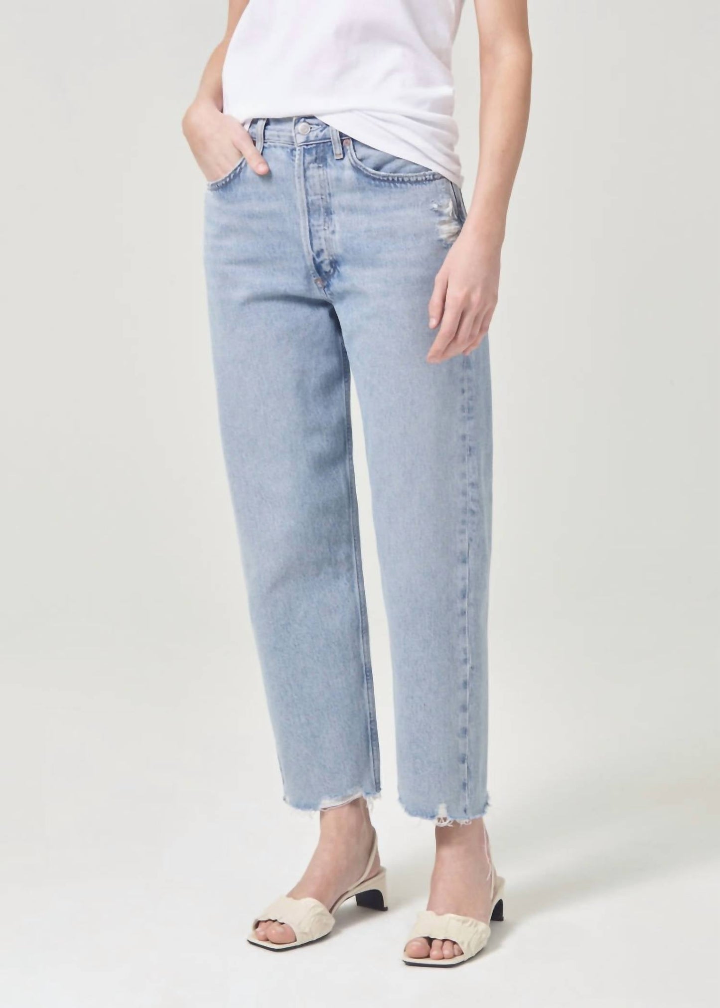 Agolde - 90's Crop Mid Rise Straight Jeans