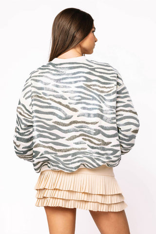 Queen Of Sparkles - Zebra Sweatshirt