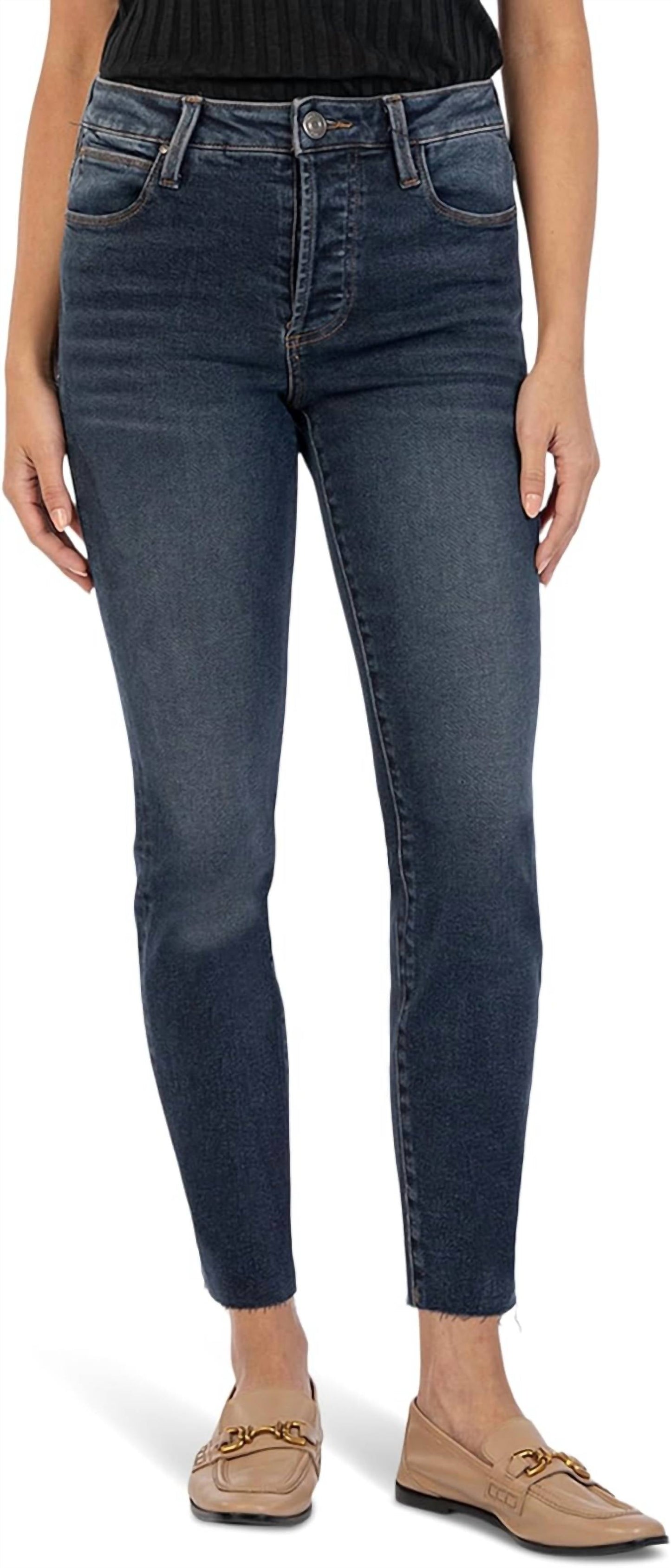 Kut From The Kloth - Charlize High Rise Fab Ab Cigarette Leg Raw Hem Jeans