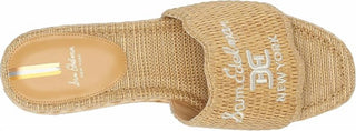 Sam Edelman - Women's Camila Raffia Squared Open Toe Slip On Wedge Heeled Sandals