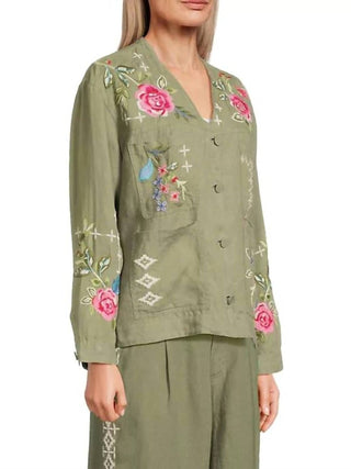 Johnny Was - LINEN WORKWEAR JACKET CATIA