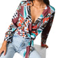 Hutch - Copper Butterfly Satin Top