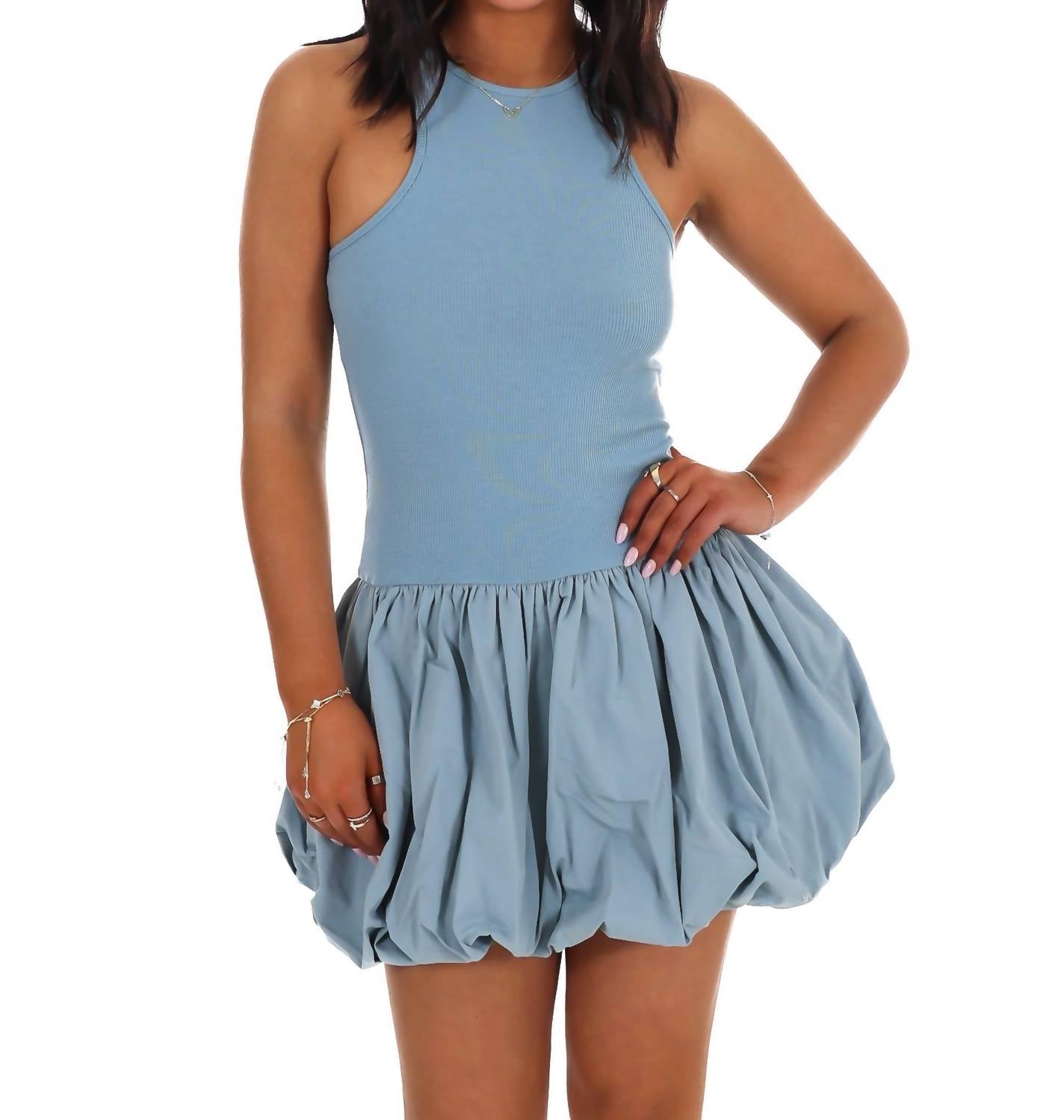 Illa Illa - Right on Time Bubble Hem Mini Dress