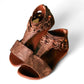Naughty Monkey - Women's Hippie Hollow Distressed Genuine Leather Sandals