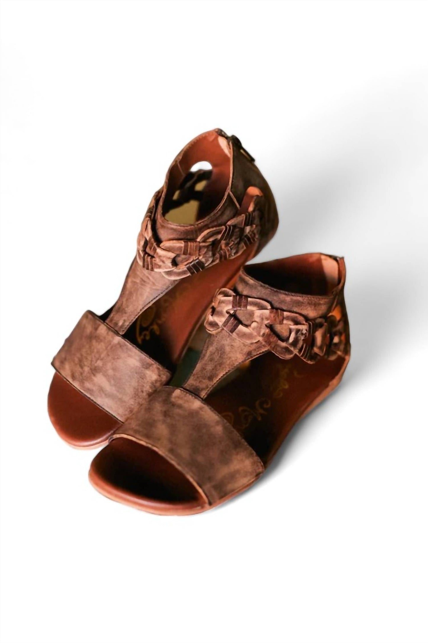 Naughty Monkey - Women's Hippie Hollow Distressed Genuine Leather Sandals