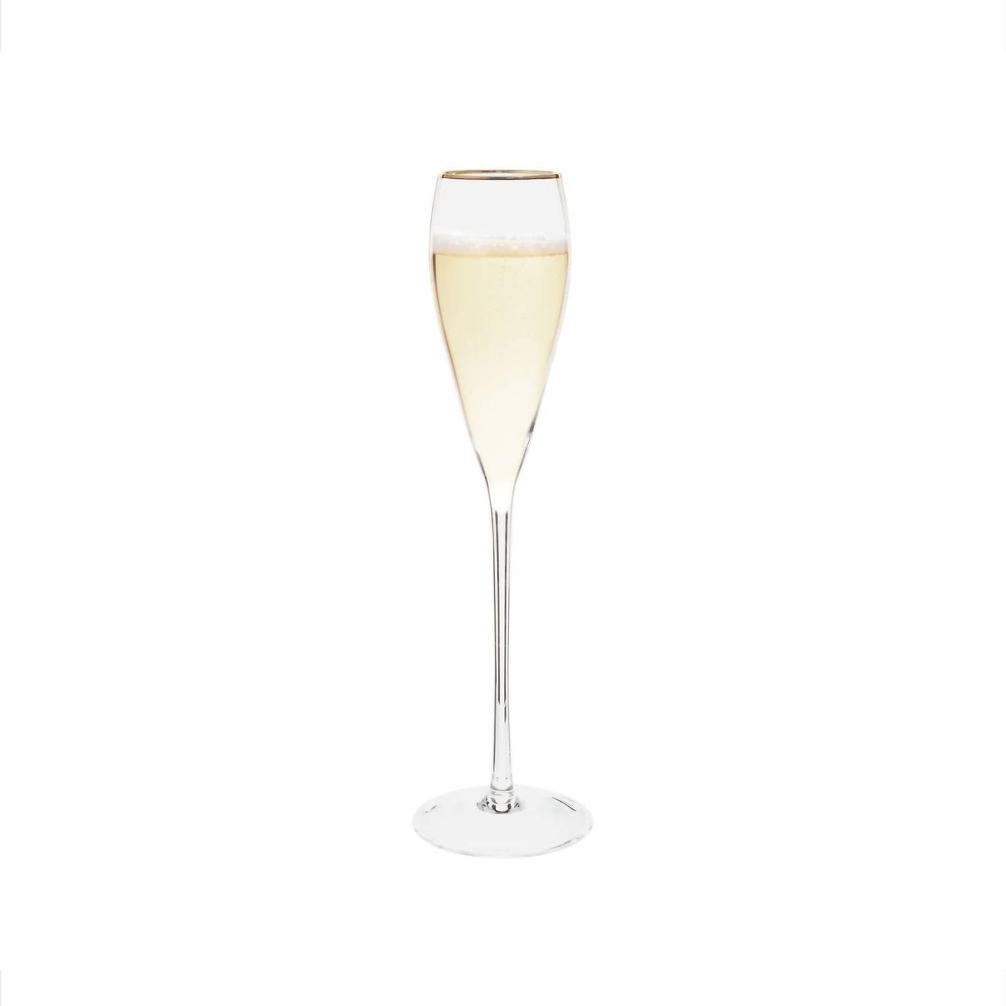 Creative Gifts International - Gold-Rim Tapered Champagne Flutes Set