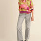 &Merci - Floral Knit Mock Neck Half Zip Pullover