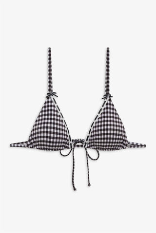 Frankies Bikinis - Lumia Gingham Triangle Bikini Top
