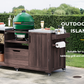 K&K 66.5' Outdoor Kitchen Island for Big Green Egg Grills